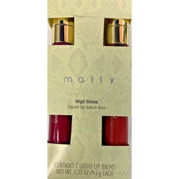 MALLY - NWT High Shine Liquid Lip Balm Duo in Peach & Hot Pink/2 Full-Size Tubes - Picture 11 of 16